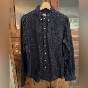 Bridge & Burn Cotton Flannel Polkadot Ash Button Down Shirt